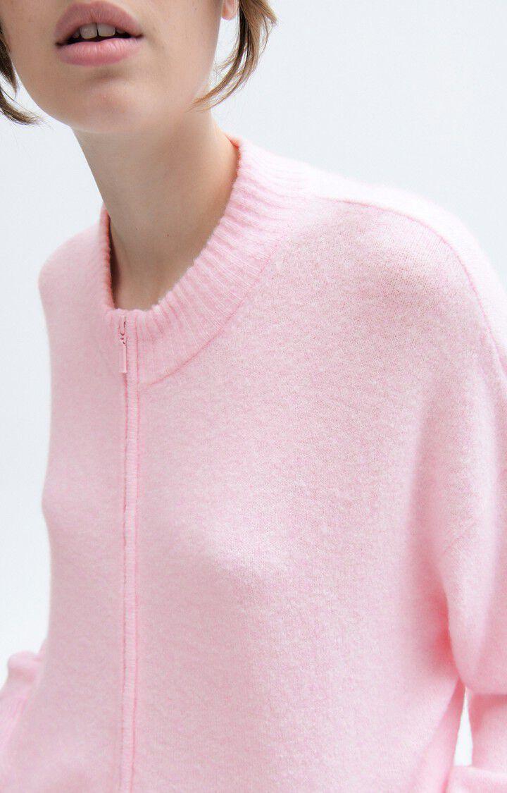 American Vintage Gilet Femme Damsville - DRAGEE CHINE 52 Manches Longues Rose - E23