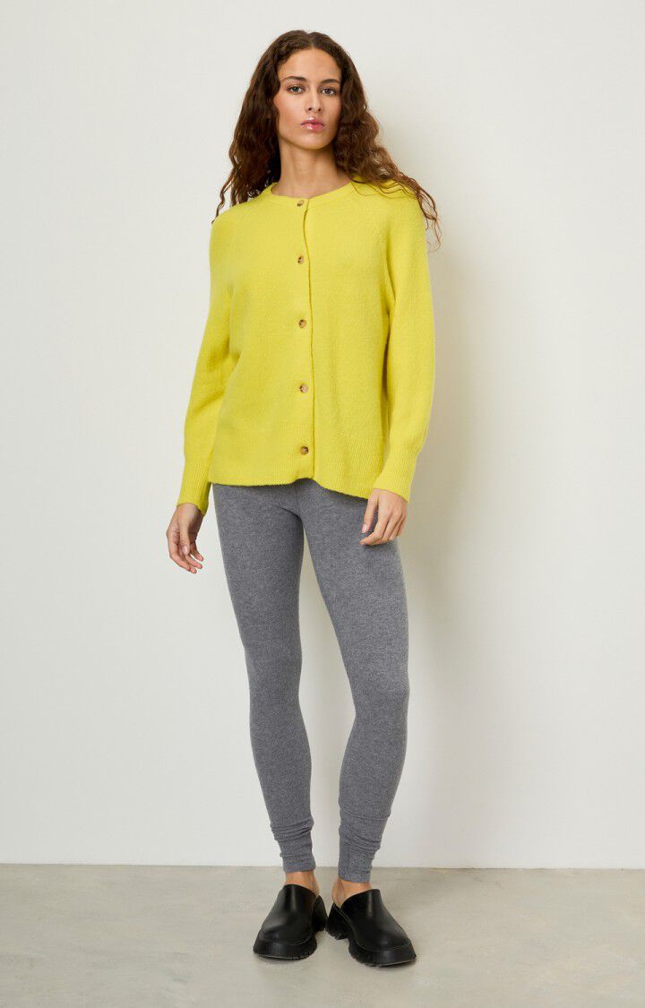 American Vintage Gilet Femme Damsville - ETINCELLE Manches Longues Jaune - E22B