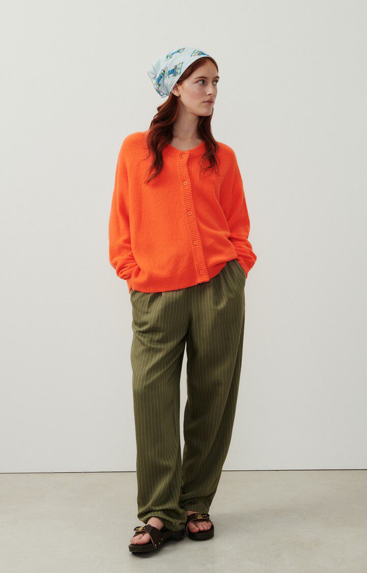 American Vintage Gilet Femme Damsville - FEU 55 Manches Longues Orange - E24