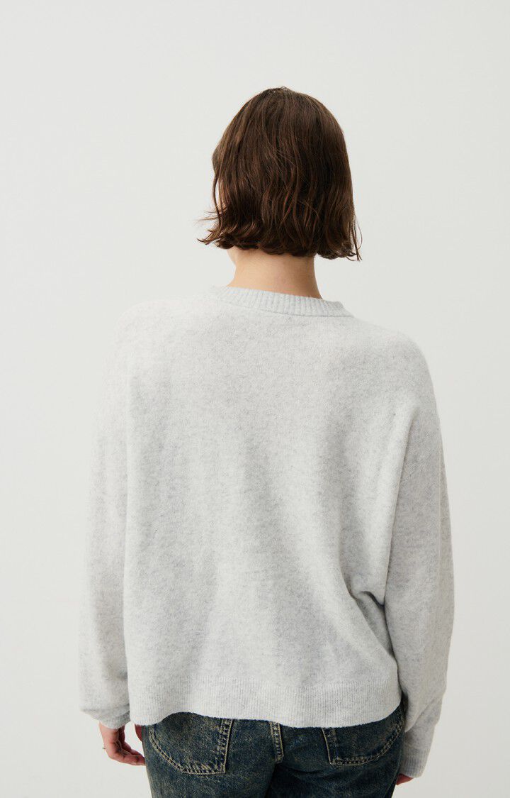 American Vintage Gilet Femme Damsville - GRIS CHINE 55 Manches Longues Gris - E25