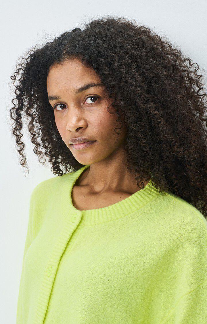 American Vintage Gilet Femme Damsville - JAUNE FLUO 55 Manches Longues Jaune - E25