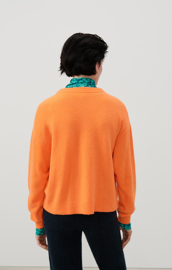 American Vintage Gilet Femme Damsville - ORANGE FLUO 55 Manches Longues Orange - E24