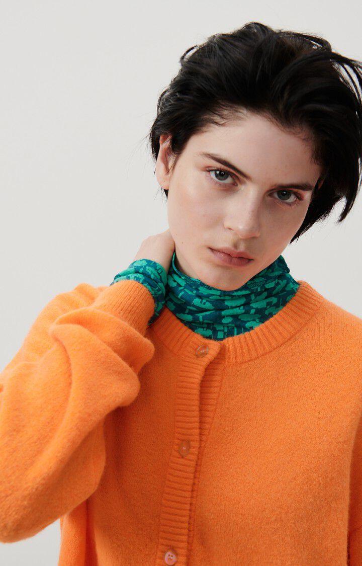 American Vintage Gilet Femme Damsville - ORANGE FLUO 55 Manches Longues Orange - E24