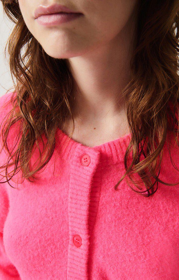 American Vintage Gilet Femme Damsville - ROSE FLUO 55 Manches Longues Rose - E25