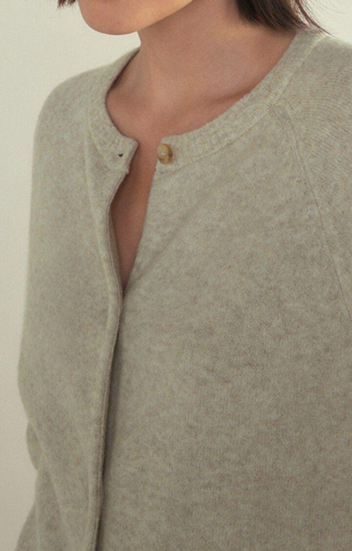 American Vintage Gilet Femme Damsville - SABLE CHINE 65 Manches Raglan Beige - H22