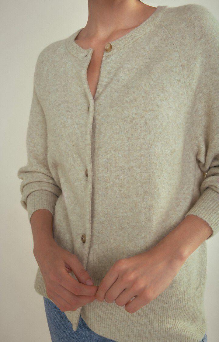 American Vintage Gilet Femme Damsville - SABLE CHINE 65 Manches Raglan Beige - H22
