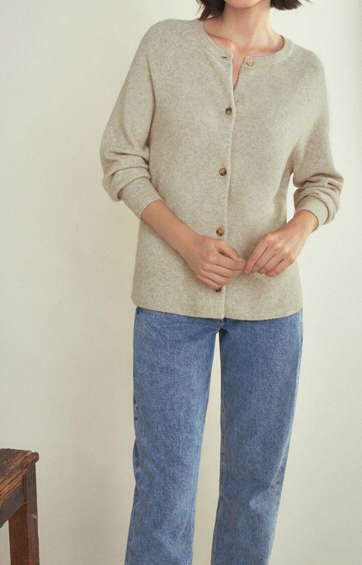 american vintage Gilet femme Damsville - SABLE CHINE 65 Manches raglan Beige - H22