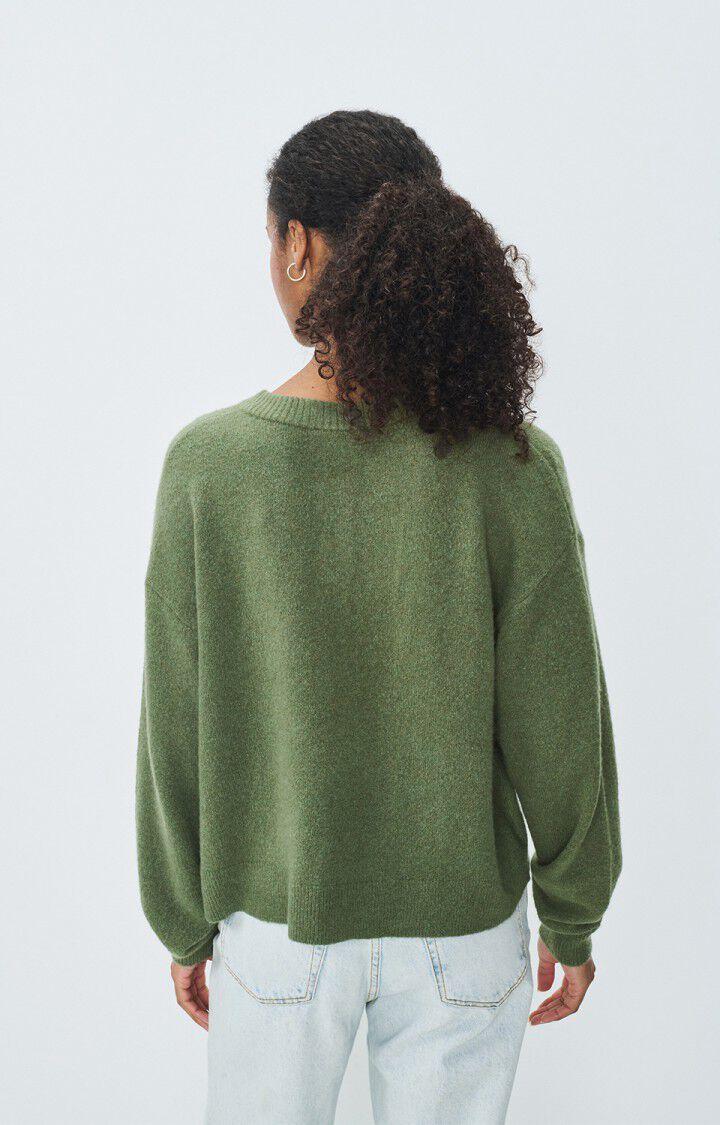 American Vintage Gilet Femme Damsville - TORTUE CHINE 55 Manches Longues Vert - E25