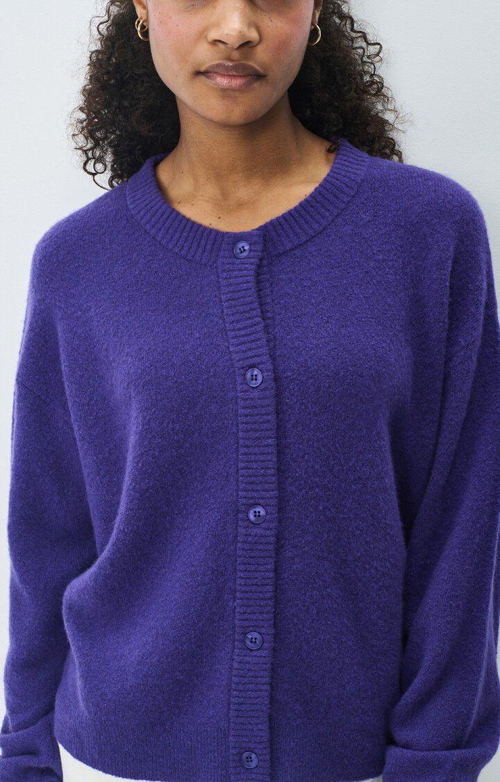 American Vintage Gilet Femme Damsville - VIOLET CHINE 55 Manches Longues Violet - E25