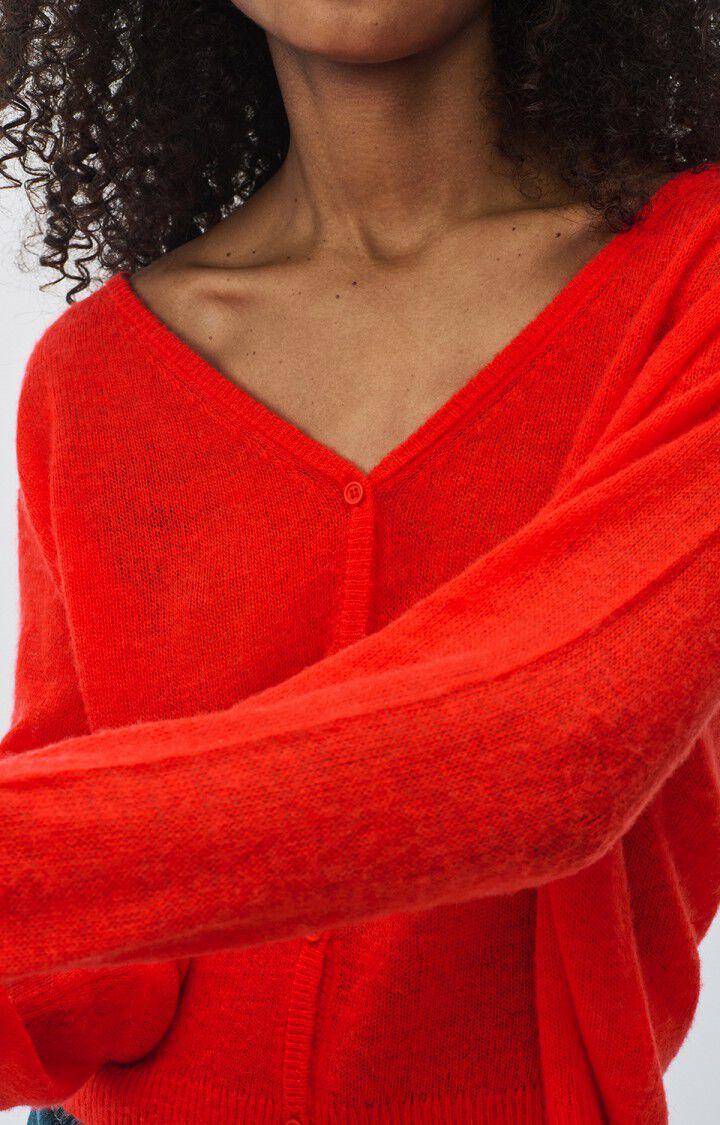 American Vintage Gilet Femme Dumy - PASSION 52 Manches Longues Rouge - E25