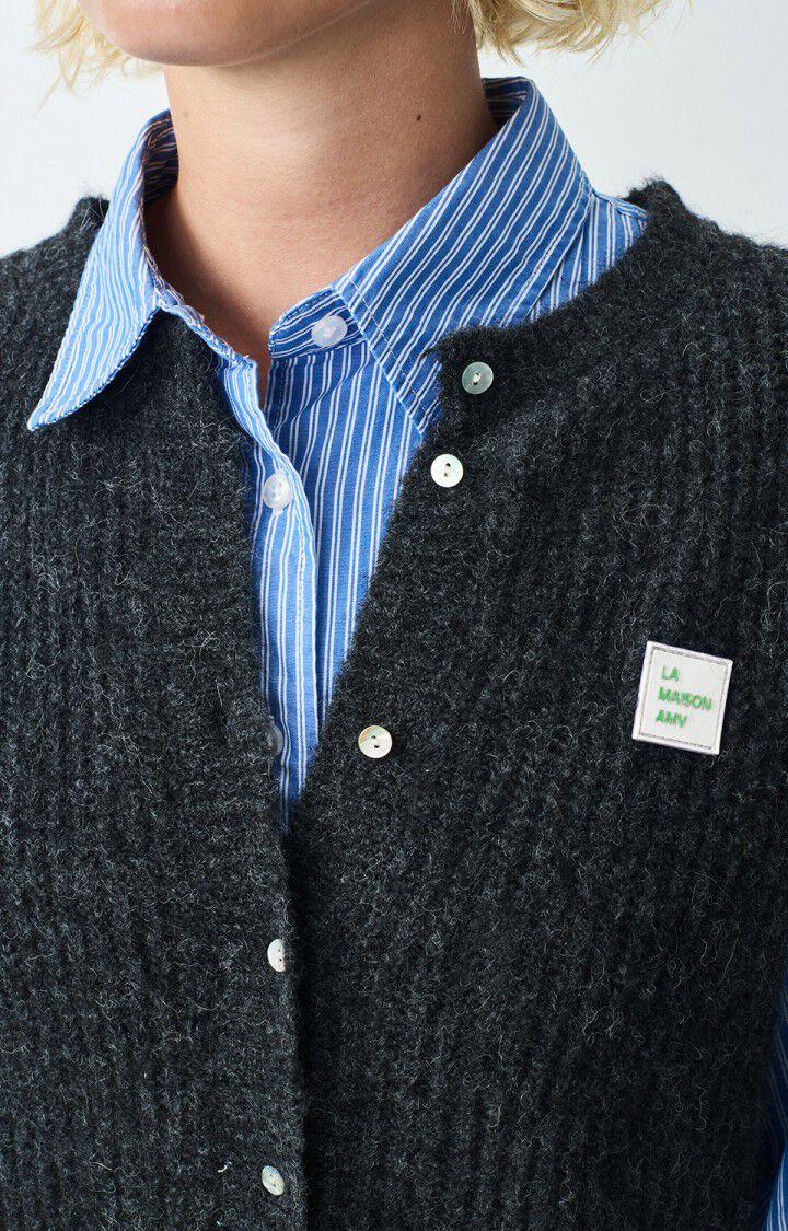 American Vintage Gilet Femme East - ANTHRACITE CHINE 0 Sans Manches Gris - E25