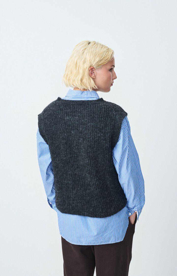 American Vintage Gilet Femme East - ANTHRACITE CHINE 0 Sans Manches Gris - E25