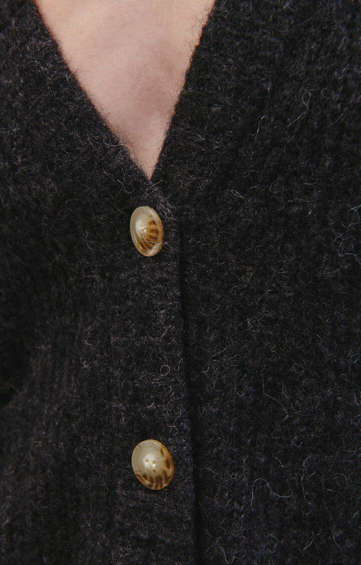 American Vintage Gilet Femme East - ANTHRACITE CHINE 51 Manches Longues Gris - H23