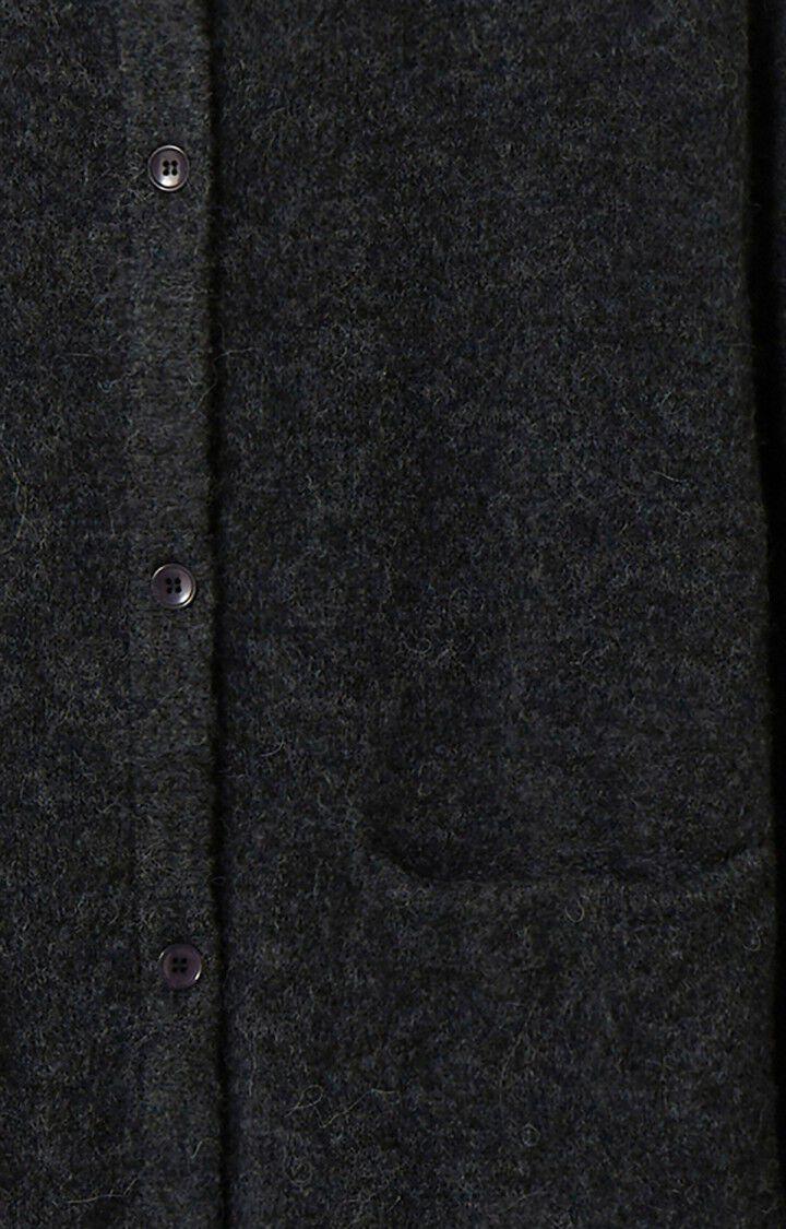 American Vintage Gilet Femme East - ANTHRACITE CHINE Manches Longues Gris - H22B