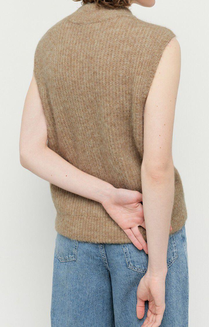 American Vintage Gilet Femme East - BEIGE CHINE Sans Manches Beige - E22
