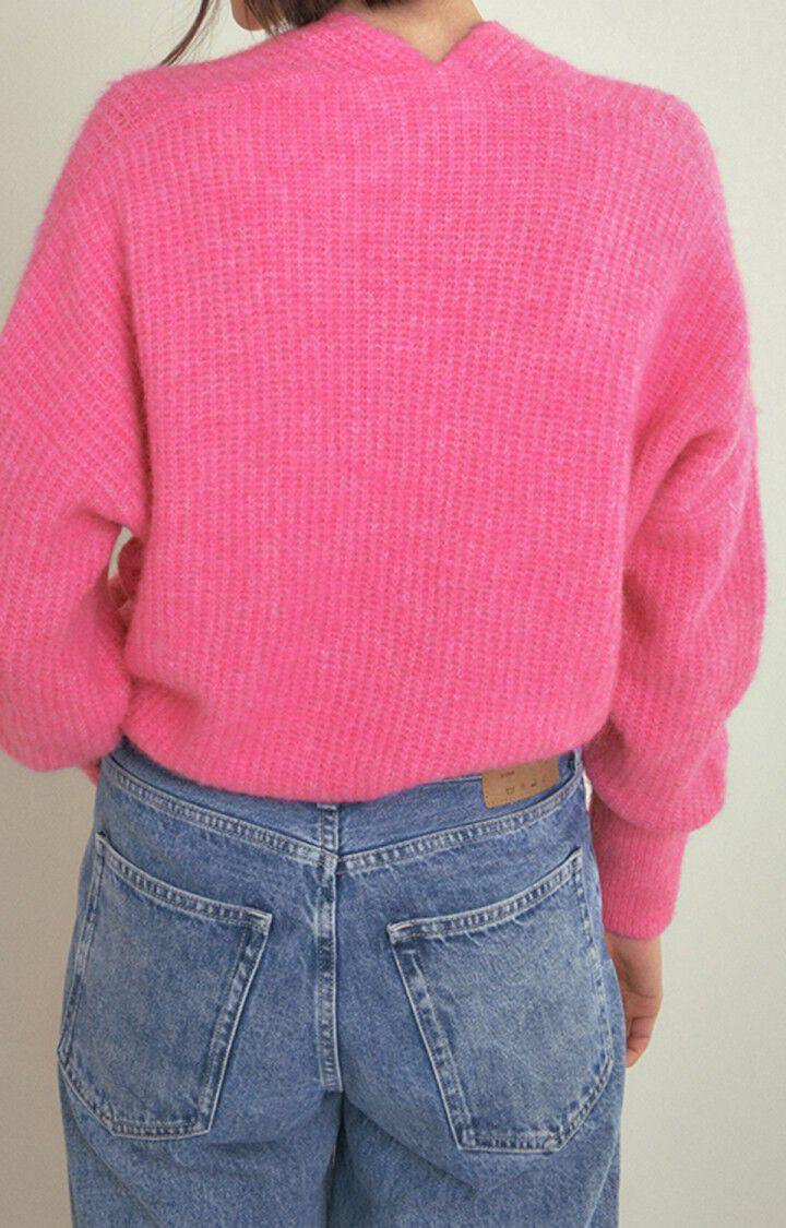American Vintage Gilet Femme East - BUBBLE GUM CHINE 43 Manches Longues Rose - H22