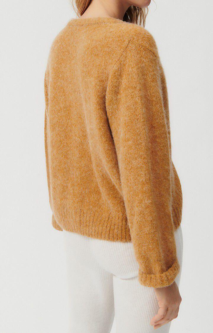 American Vintage Gilet Femme East - CHAMEAU CHINE 44 Manches Longues Marron - E23