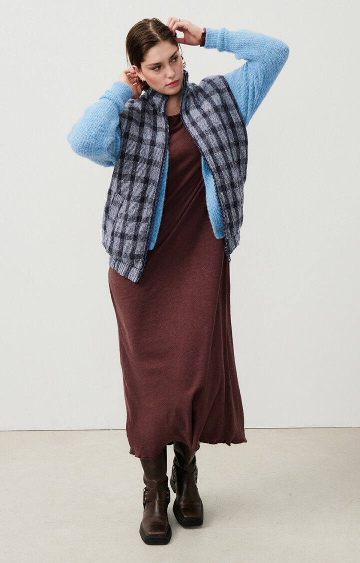 American Vintage Gilet Femme East - CIEL CHINE 43 Manches Longues Bleu - H24