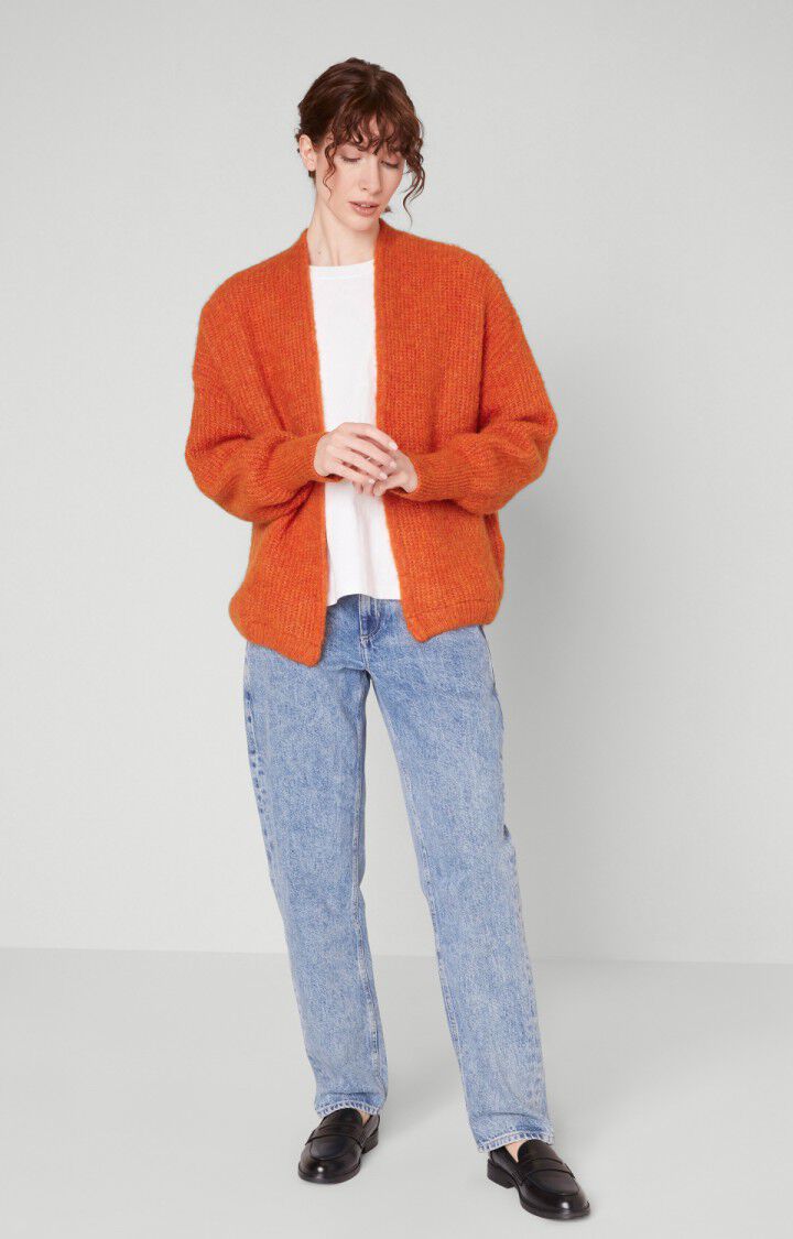American Vintage Gilet Femme East - FEU CHINE 43 Manches Longues Orange - H22
