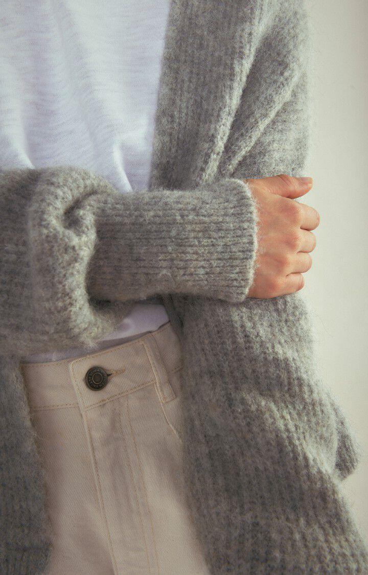 American Vintage Gilet Femme East - GRIS CHINE 43 Manches Longues Gris - H23