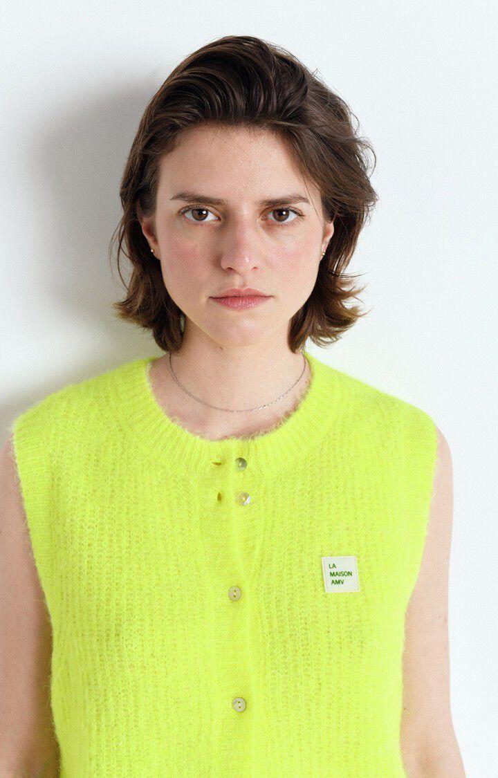 American Vintage Gilet Femme East - JAUNE FLUO 0 Sans Manches Jaune - E25