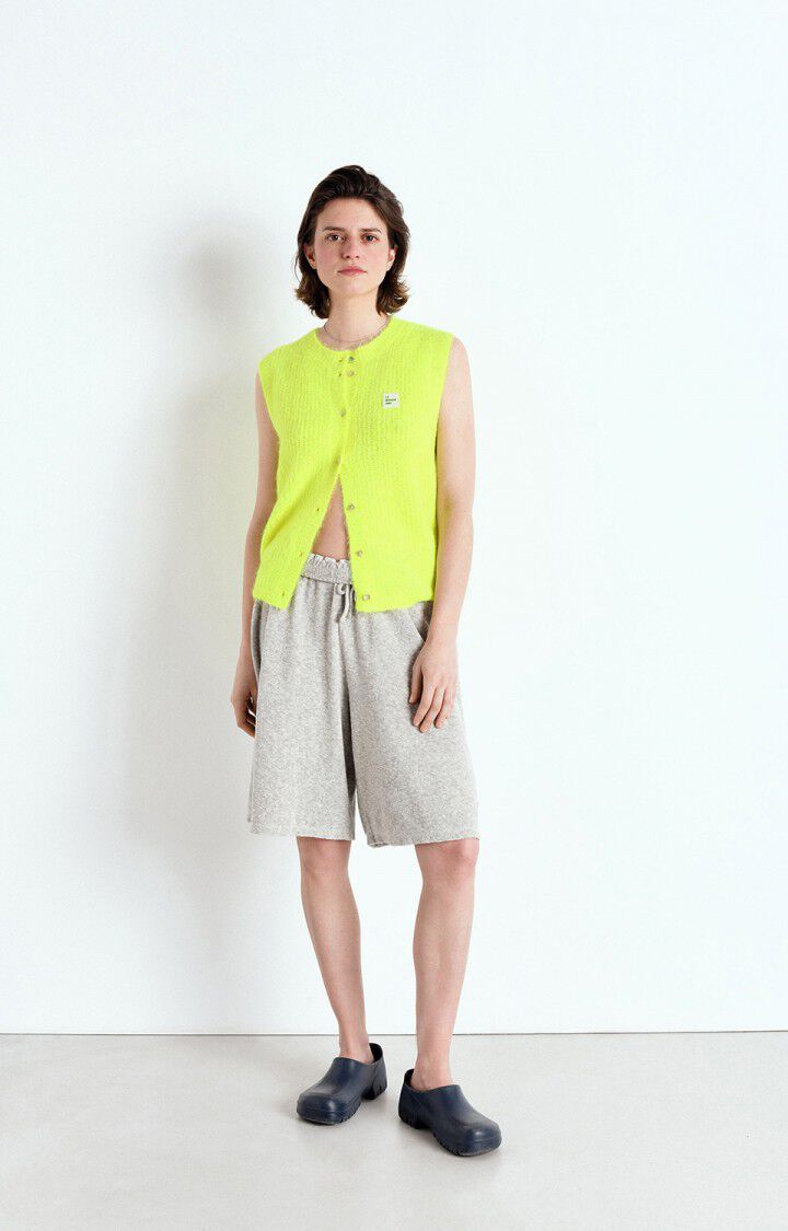 american vintage Gilet femme East - JAUNE FLUO 0 Sans manches Jaune - E25
