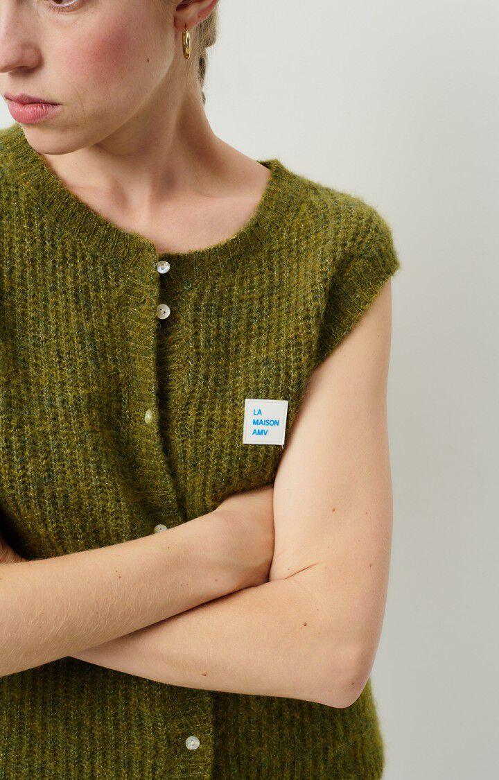 American Vintage Gilet Femme East - KIWI CHINE 0 Sans Manches Vert - H24