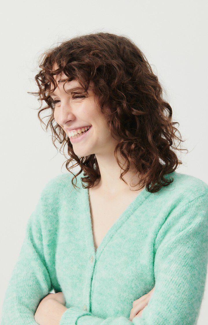 American Vintage Gilet Femme East - LAGON CHINE 44 Manches Longues Bleu - E24