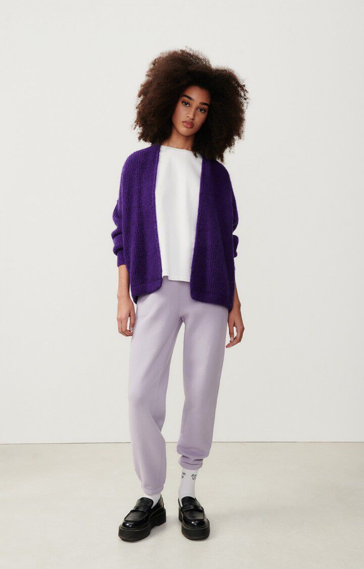 American Vintage Gilet Femme East - MURE CHINE 43 Manches Longues Violet - H23B