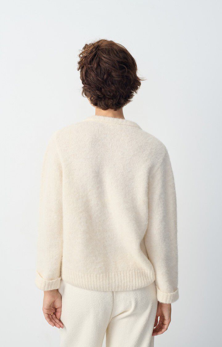 American Vintage Gilet Femme East - NACRE CHINE 44 Manches Longues Beige - E25