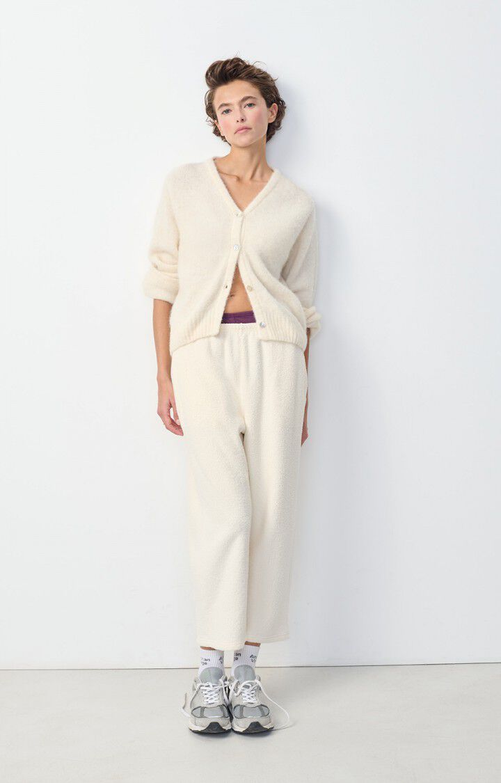 American Vintage Gilet Femme East - NACRE CHINE 44 Manches Longues Beige - E25