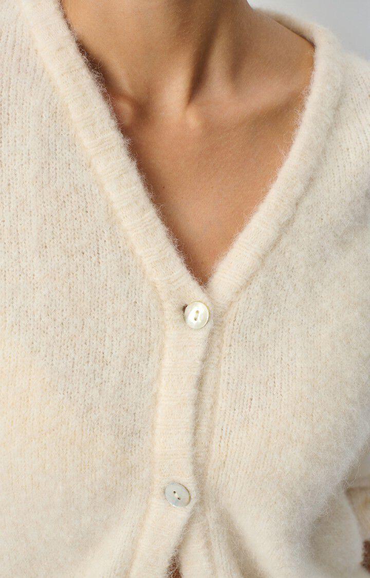 American Vintage Gilet Femme East - NACRE CHINE 44 Manches Longues Beige - E25