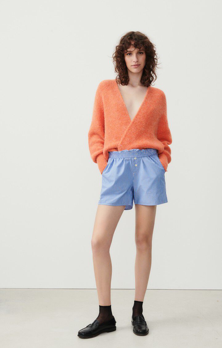 American Vintage Gilet Femme East - ORANGEADE CHINE 43 Manches Longues Orange - E24