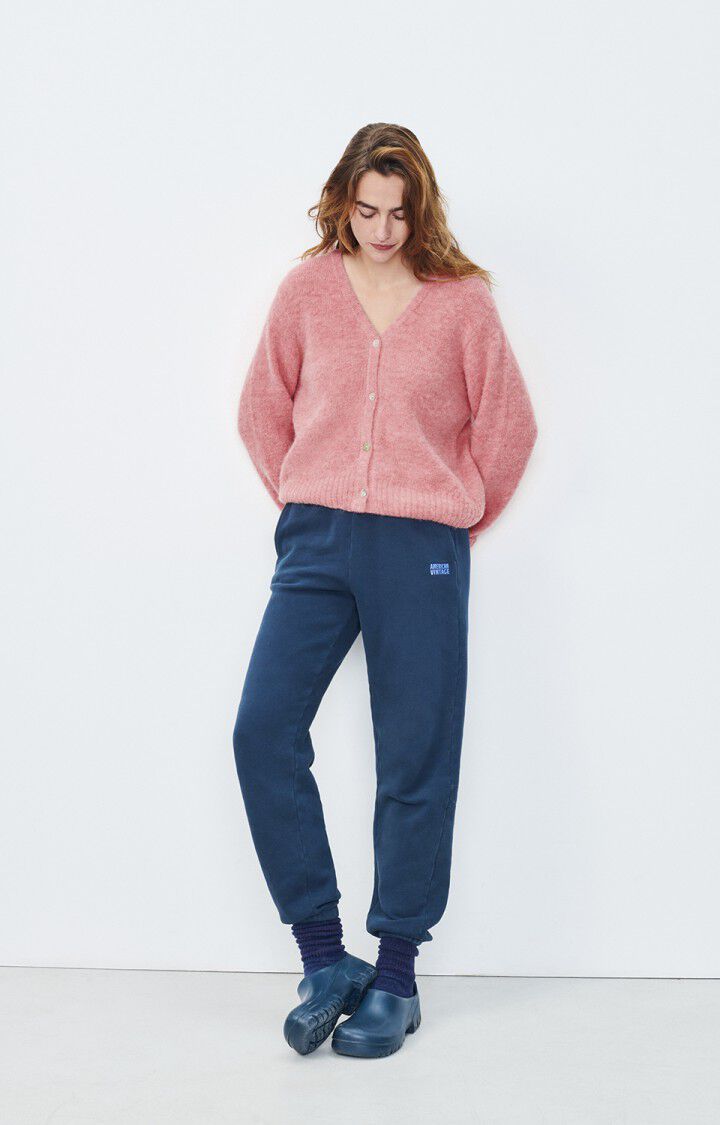 American Vintage Gilet Femme East - ORCHIDEE CHINE 44 Manches Longues Rose - E25