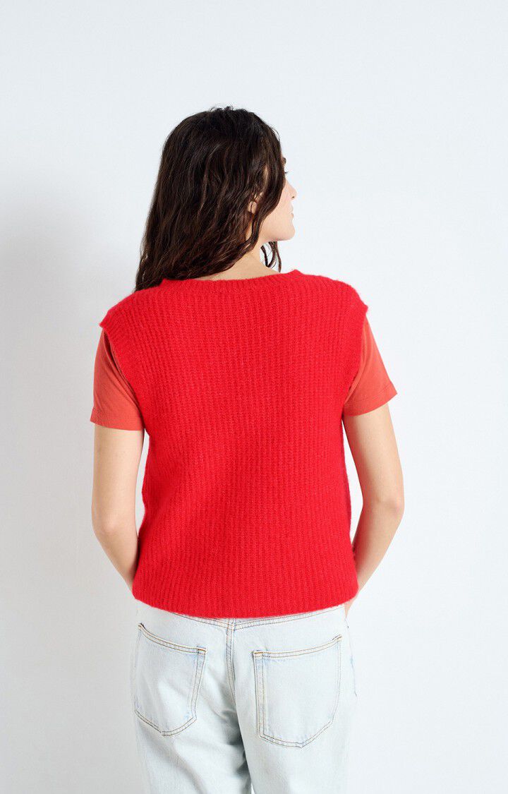 American Vintage Gilet Femme East - PIMENT CHINE 0 Sans Manches Rouge - E25