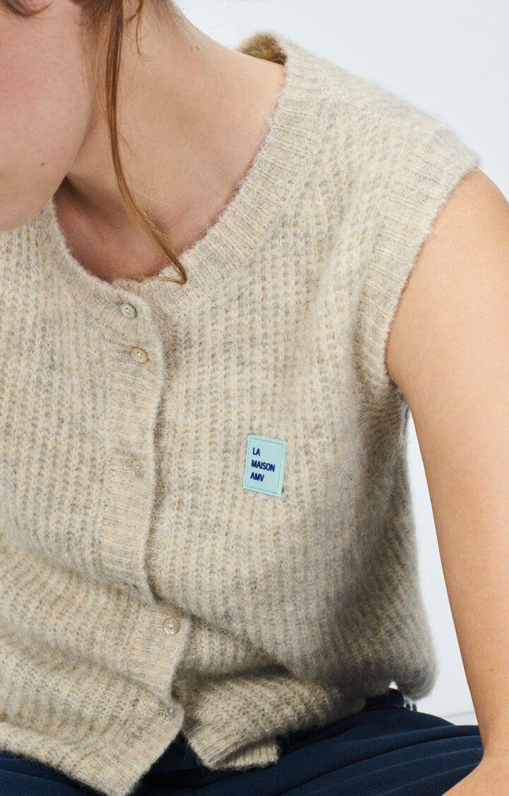 American Vintage Gilet Femme East - POUDREUSE CHINE 0 Sans Manches Beige - E25