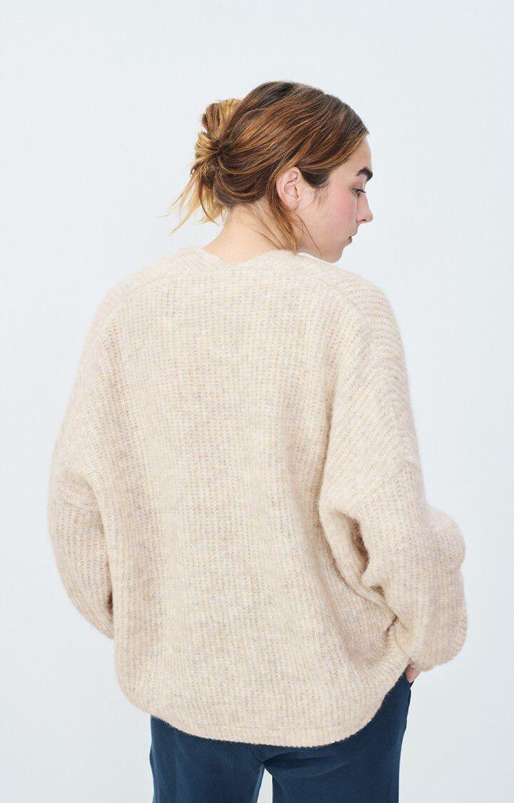 American Vintage Gilet Femme East - POUDREUSE CHINE 43 Manches Longues Beige - E25