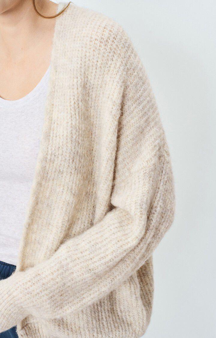 American Vintage Gilet Femme East - POUDREUSE CHINE 43 Manches Longues Beige - E25