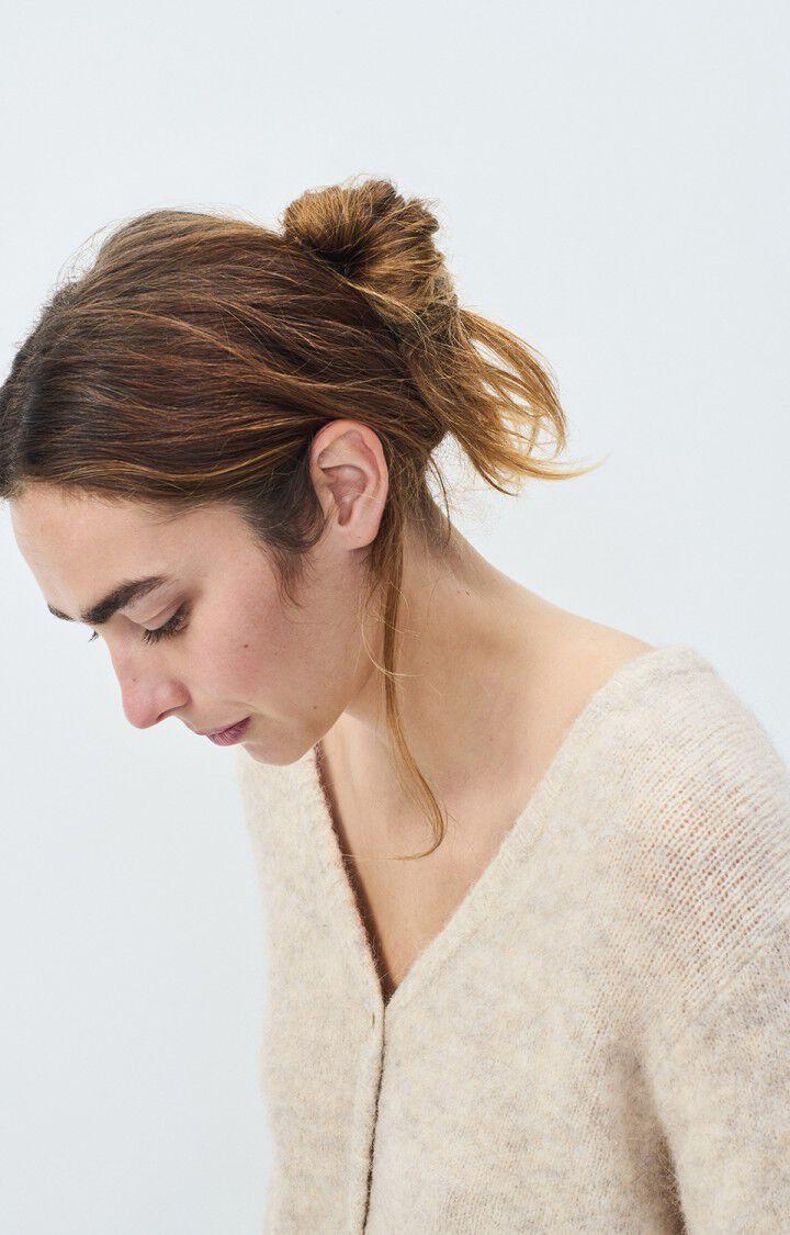 American Vintage Gilet Femme East - POUDREUSE CHINE 44 Manches Longues Beige - E25