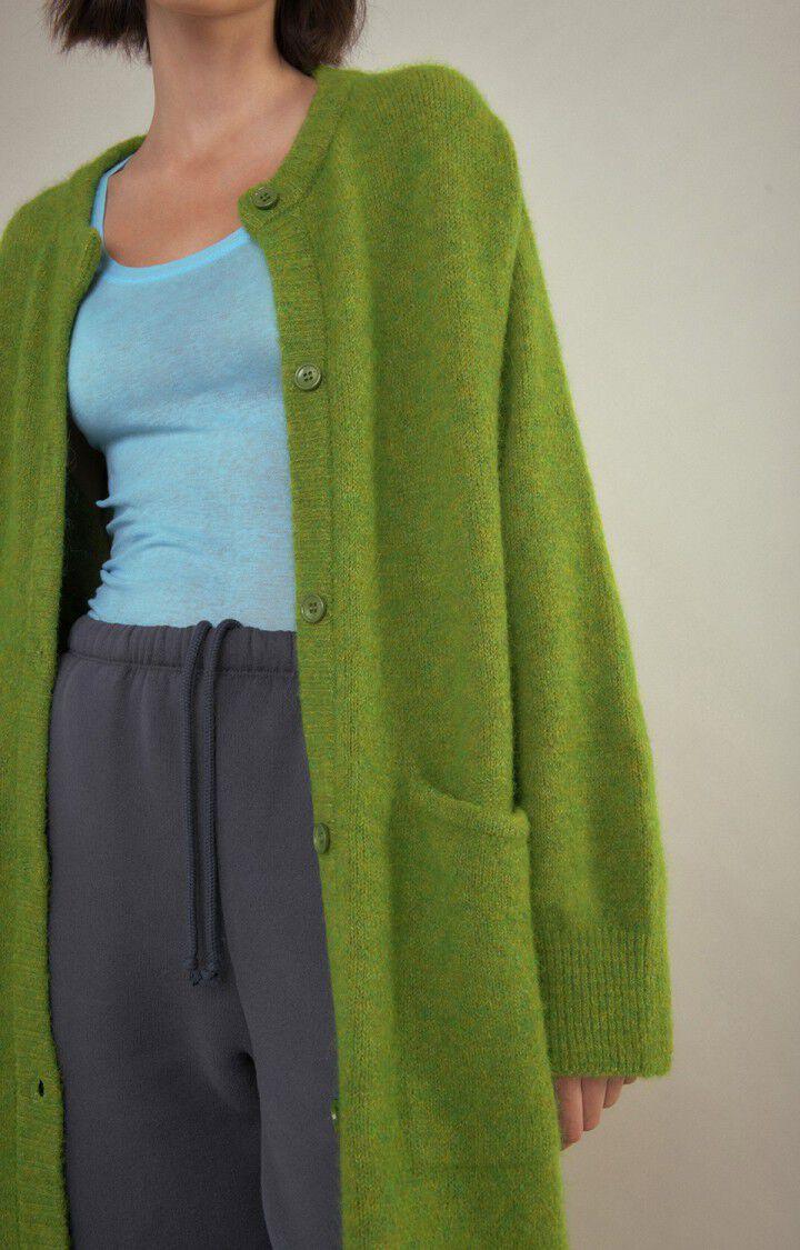 American Vintage Gilet Femme East - PRINTEMPS CHINE Manches Longues Vert - H22B