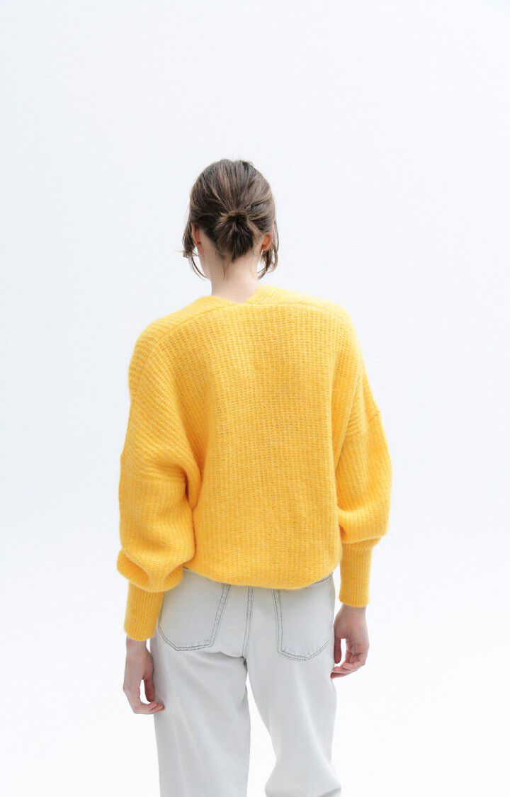 American Vintage Gilet Femme East - SOLEIL CHINE 43 Manches Longues Jaune - E23