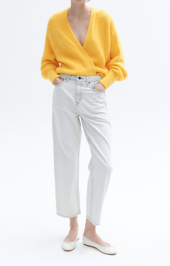 American Vintage Gilet Femme East - SOLEIL CHINE 43 Manches Longues Jaune - E23