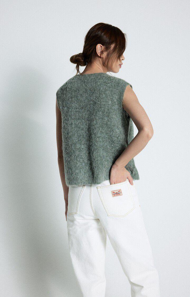 American Vintage Gilet Femme East - TORTUE CHINE 0 Sans Manches Vert - E25
