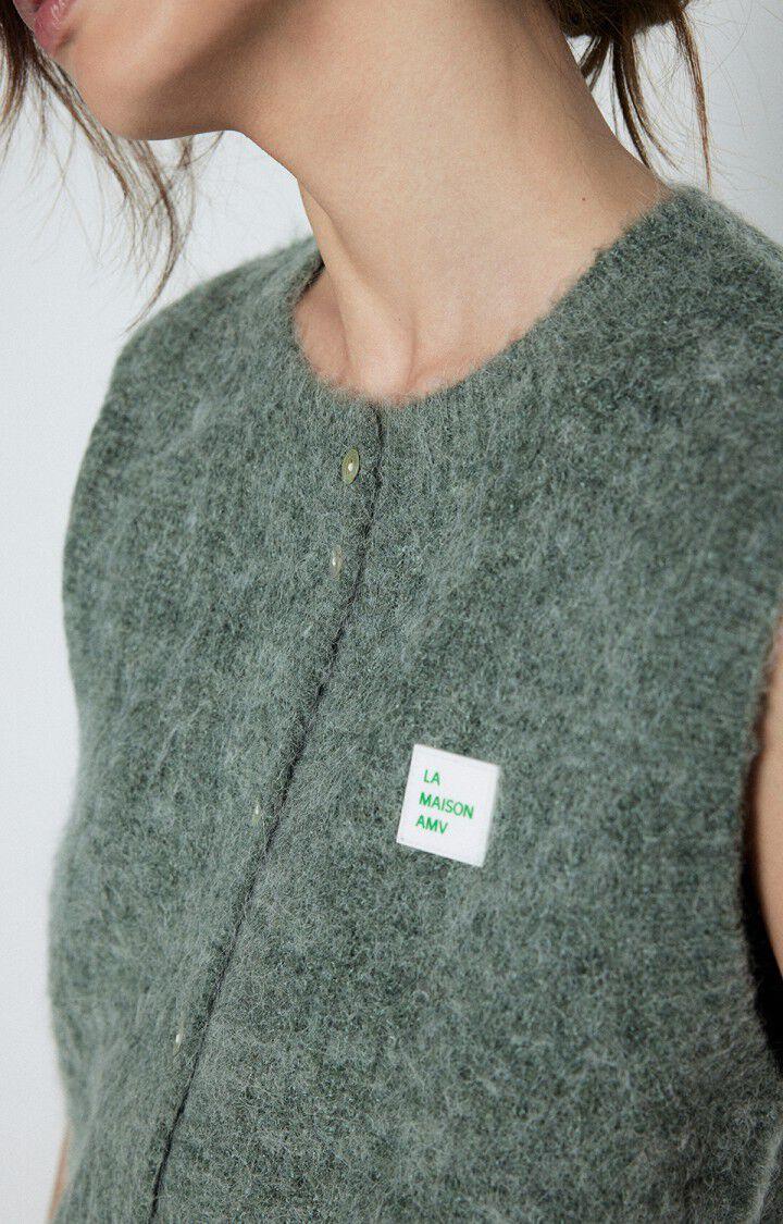 American Vintage Gilet Femme East - TORTUE CHINE 0 Sans Manches Vert - E25