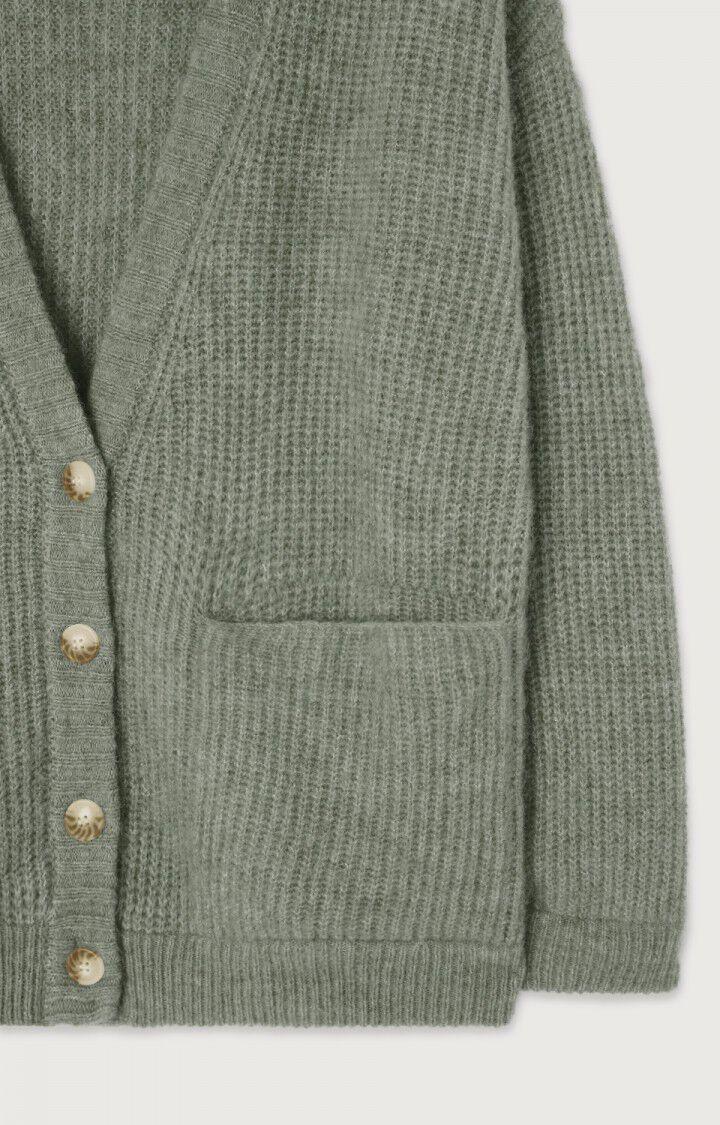 American Vintage Gilet Femme East - VERT DE GRIS CHINE Manches Longues Vert - E23B