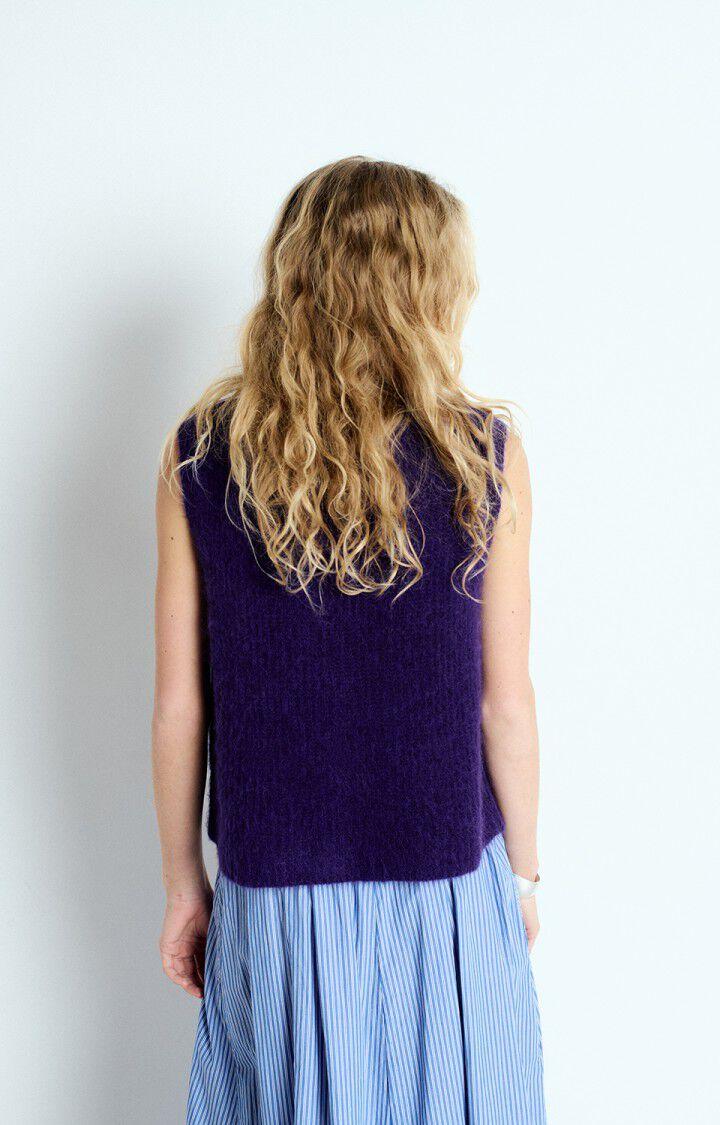 American Vintage Gilet Femme East - VIOLET CHINE 0 Sans Manches Violet - E25