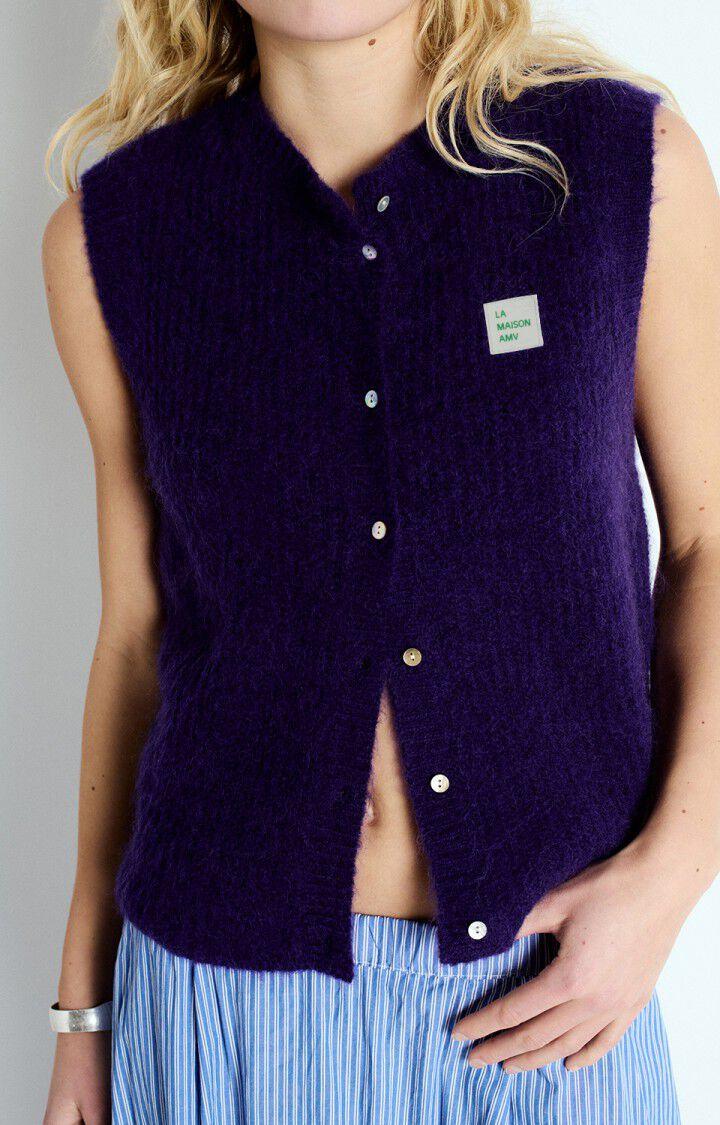 American Vintage Gilet Femme East - VIOLET CHINE 0 Sans Manches Violet - E25