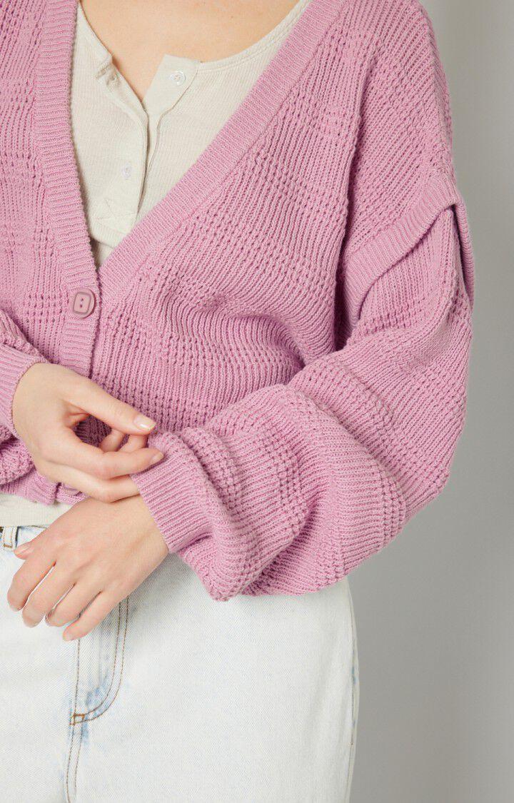 American Vintage Gilet Femme Fafpark - ROSE POUDREE Manches Longues Rose - E22B