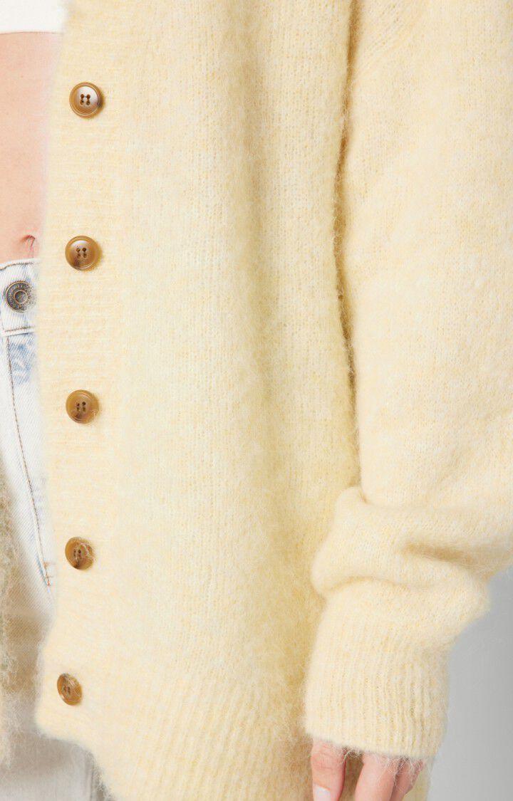 American Vintage Gilet Femme Foubay - LEMON CURD CHINE 50 Manches Longues Beige - H22