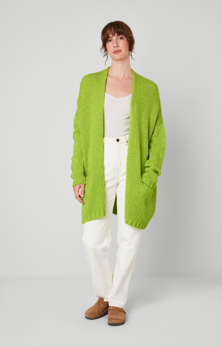 American Vintage Gilet Femme Noboo - CITRUS 42 Manches Longues Vert - H22